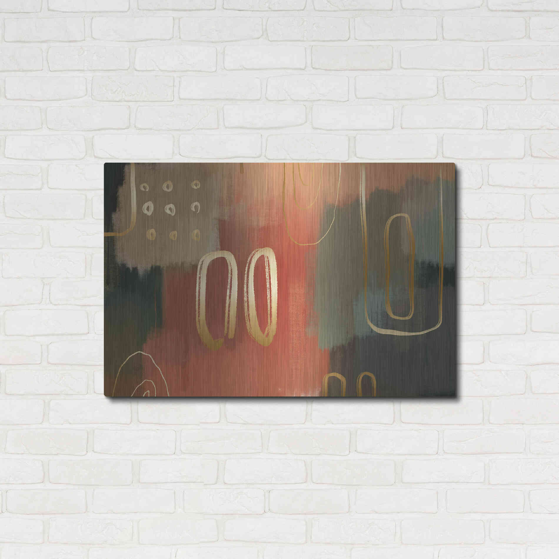 Luxe Metal Art 'Terracotta' by Delores Naskrent Metal Wall Art,36x24