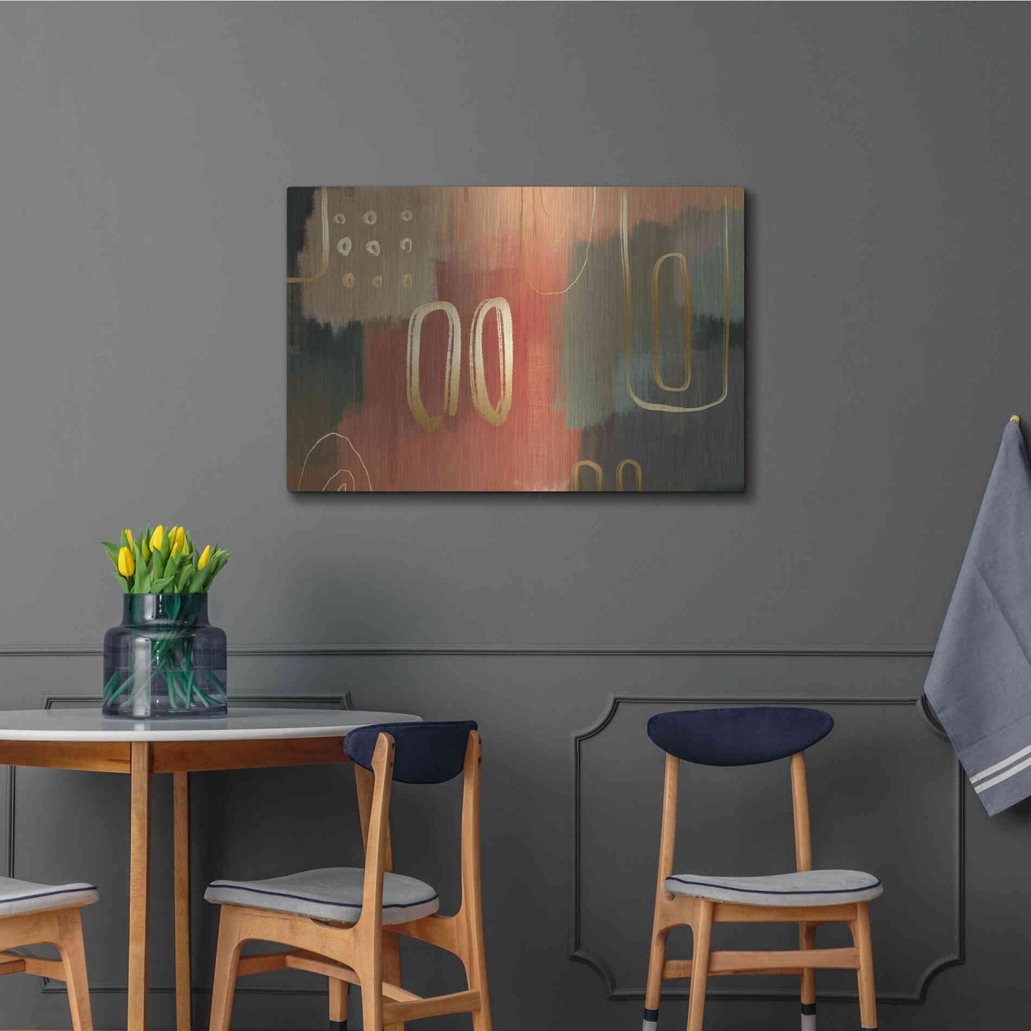 Luxe Metal Art 'Terracotta' by Delores Naskrent Metal Wall Art,36x24
