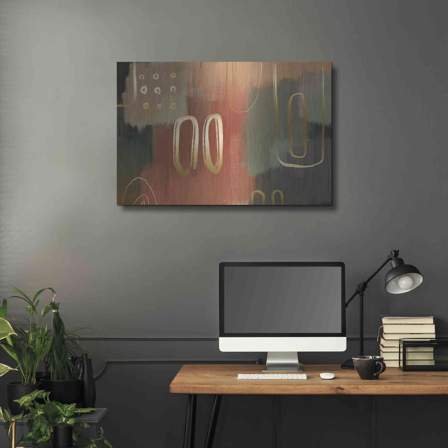 Luxe Metal Art 'Terracotta' by Delores Naskrent Metal Wall Art,36x24