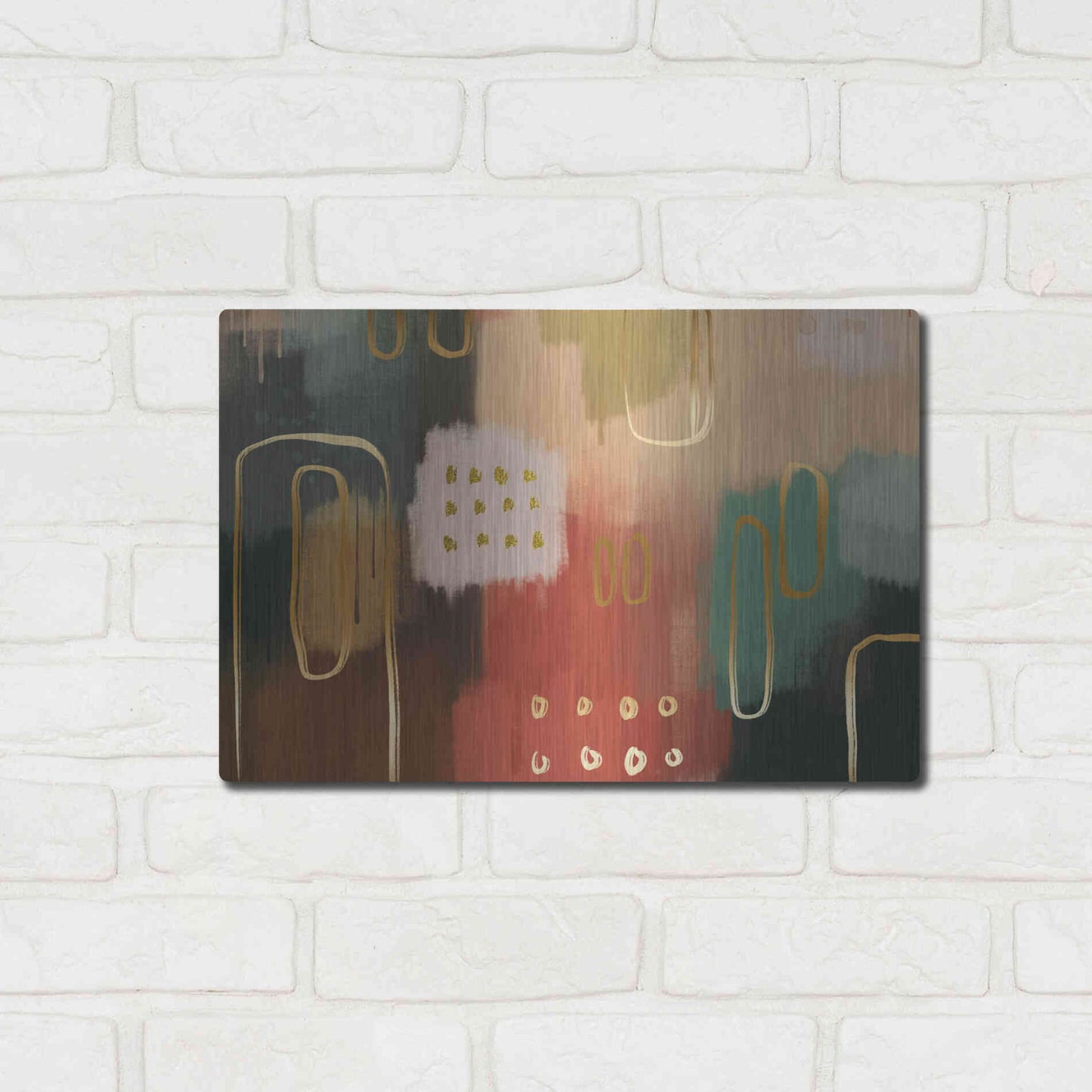 Luxe Metal Art 'Earthenware' by Delores Naskrent Metal Wall Art,16x12