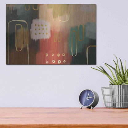 Luxe Metal Art 'Earthenware' by Delores Naskrent Metal Wall Art,16x12