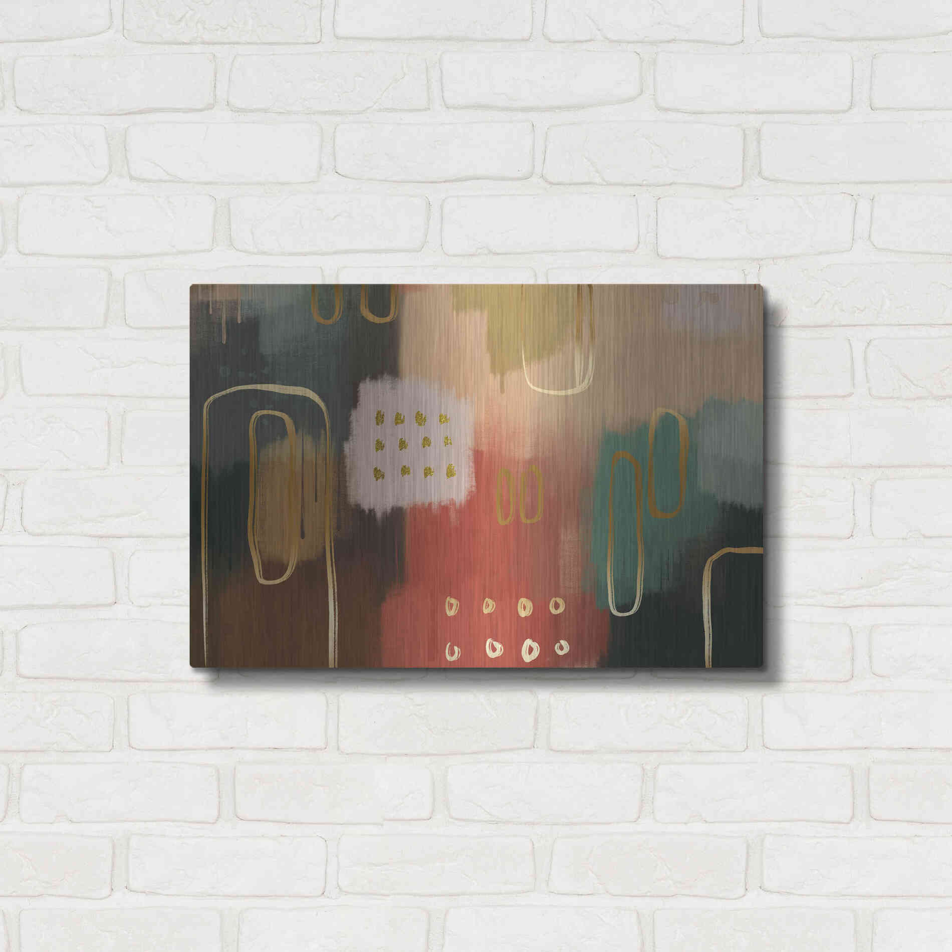 Luxe Metal Art 'Earthenware' by Delores Naskrent Metal Wall Art,24x16