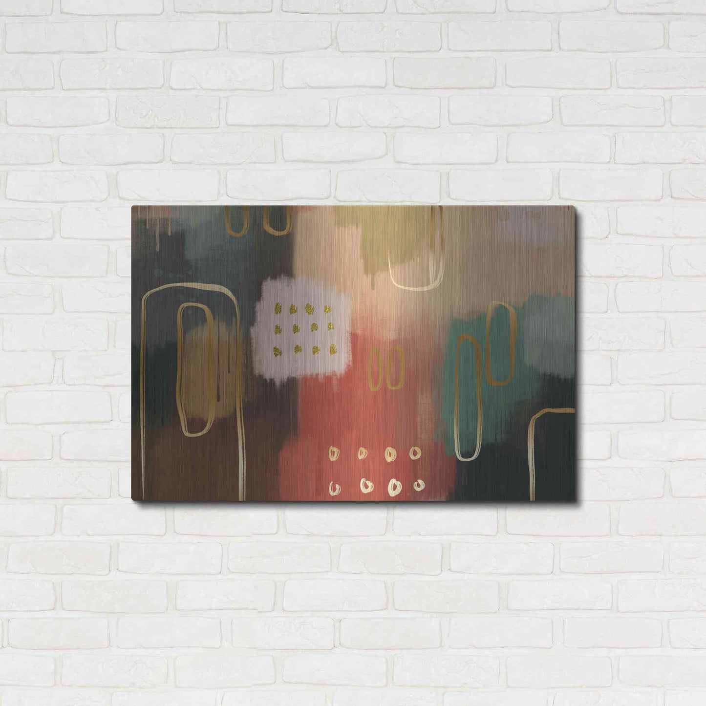 Luxe Metal Art 'Earthenware' by Delores Naskrent Metal Wall Art,36x24