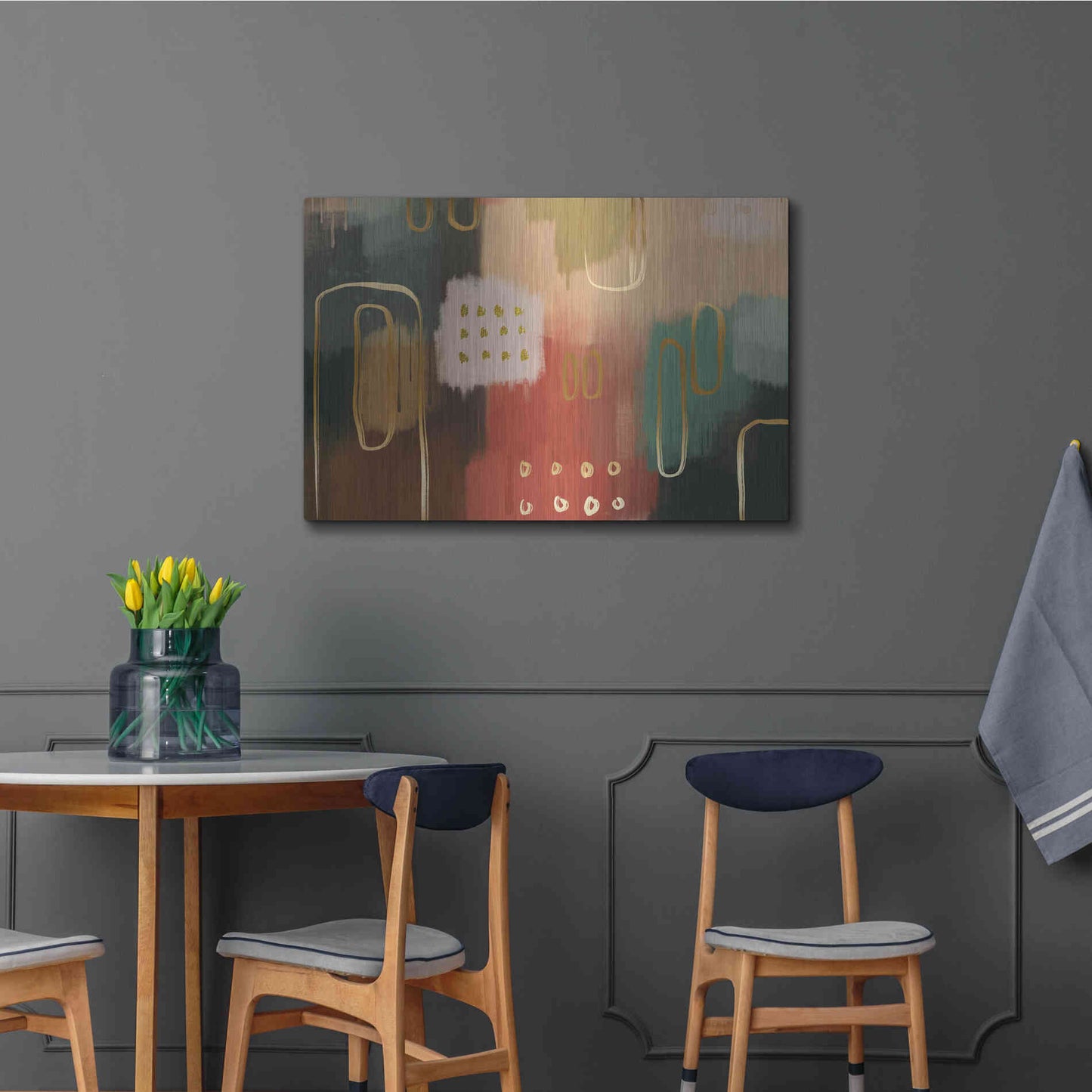 Luxe Metal Art 'Earthenware' by Delores Naskrent Metal Wall Art,36x24