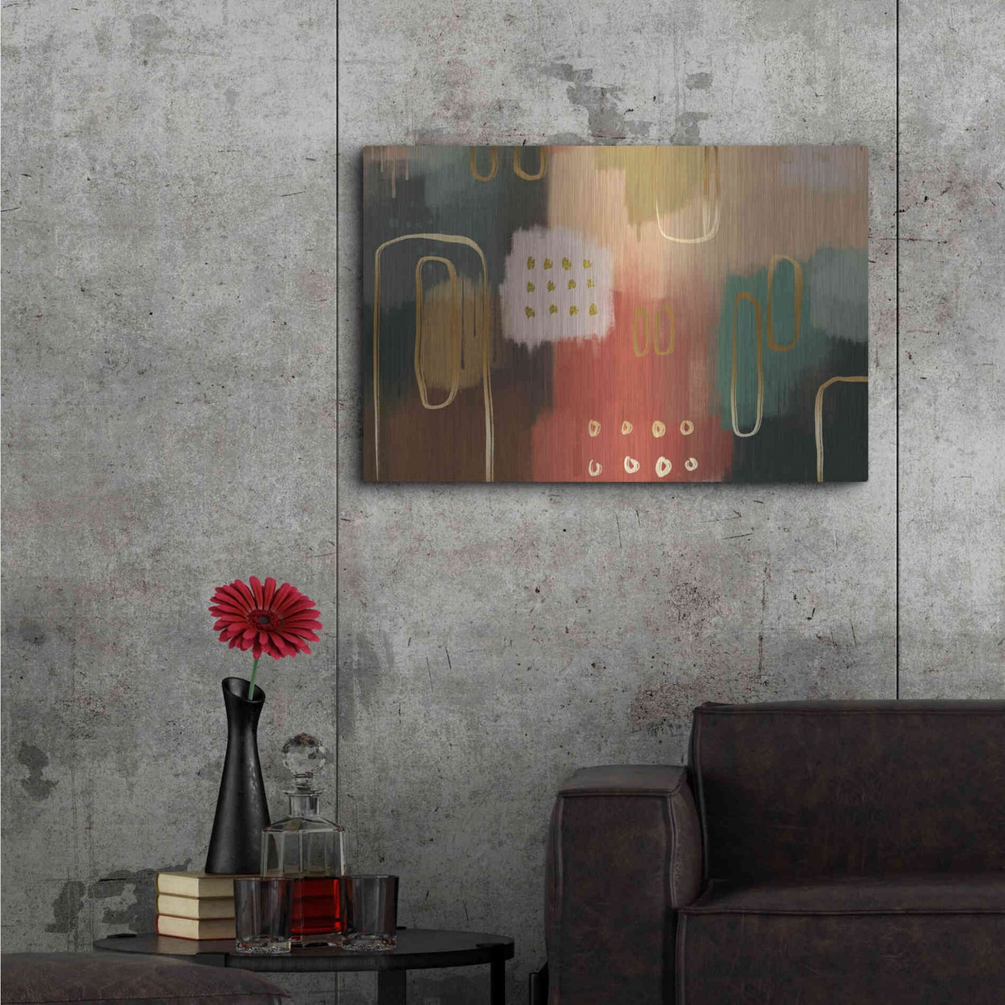 Luxe Metal Art 'Earthenware' by Delores Naskrent Metal Wall Art,36x24