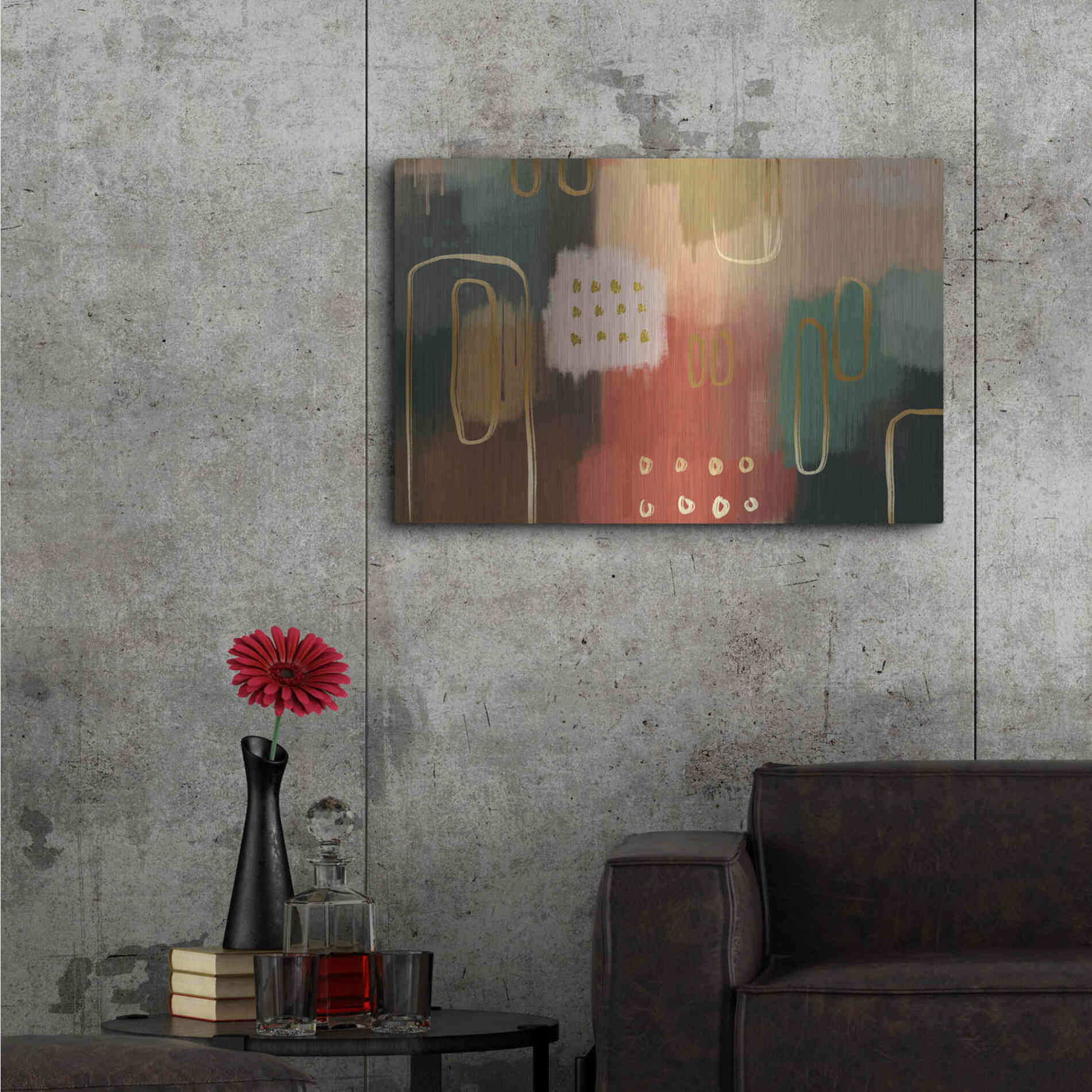 Luxe Metal Art 'Earthenware' by Delores Naskrent Metal Wall Art,36x24