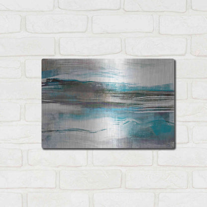 Luxe Metal Art 'Whispering Tide' by Delores Naskrent Metal Wall Art,16x12
