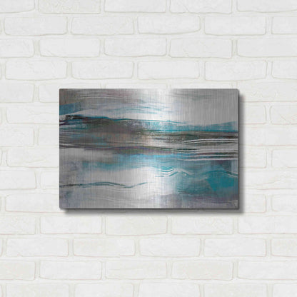 Luxe Metal Art 'Whispering Tide' by Delores Naskrent Metal Wall Art,24x16