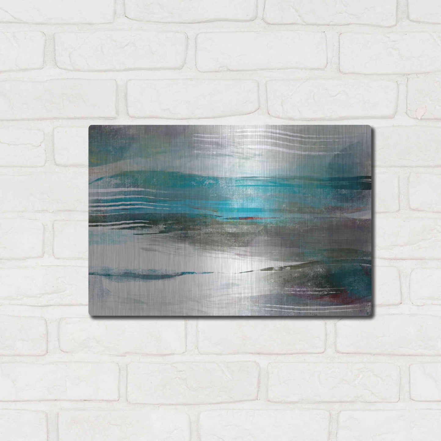 Luxe Metal Art 'Water Flow' by Delores Naskrent Metal Wall Art,16x12