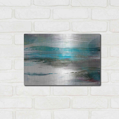 Luxe Metal Art 'Water Flow' by Delores Naskrent Metal Wall Art,16x12