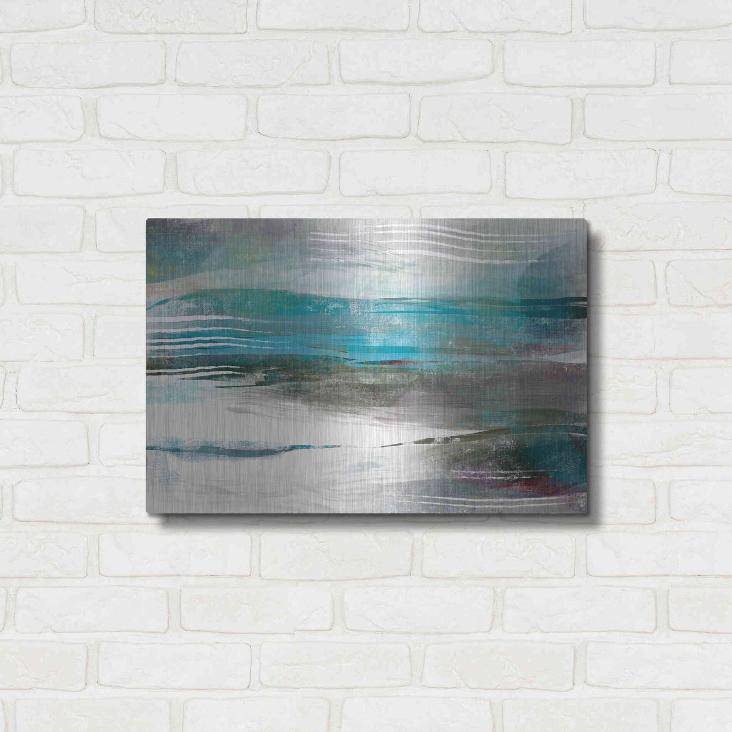Luxe Metal Art 'Water Flow' by Delores Naskrent Metal Wall Art,24x16
