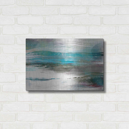 Luxe Metal Art 'Water Flow' by Delores Naskrent Metal Wall Art,24x16
