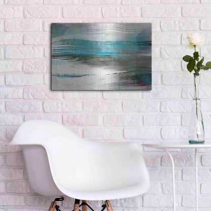 Luxe Metal Art 'Water Flow' by Delores Naskrent Metal Wall Art,24x16