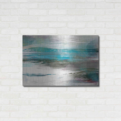 Luxe Metal Art 'Water Flow' by Delores Naskrent Metal Wall Art,36x24