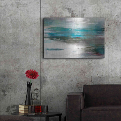 Luxe Metal Art 'Water Flow' by Delores Naskrent Metal Wall Art,36x24
