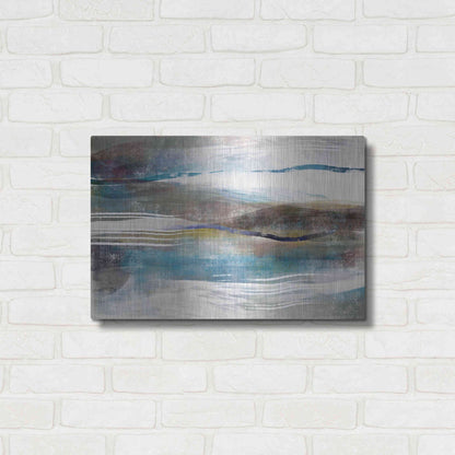 Luxe Metal Art 'Sea And Sand' by Delores Naskrent Metal Wall Art,24x16
