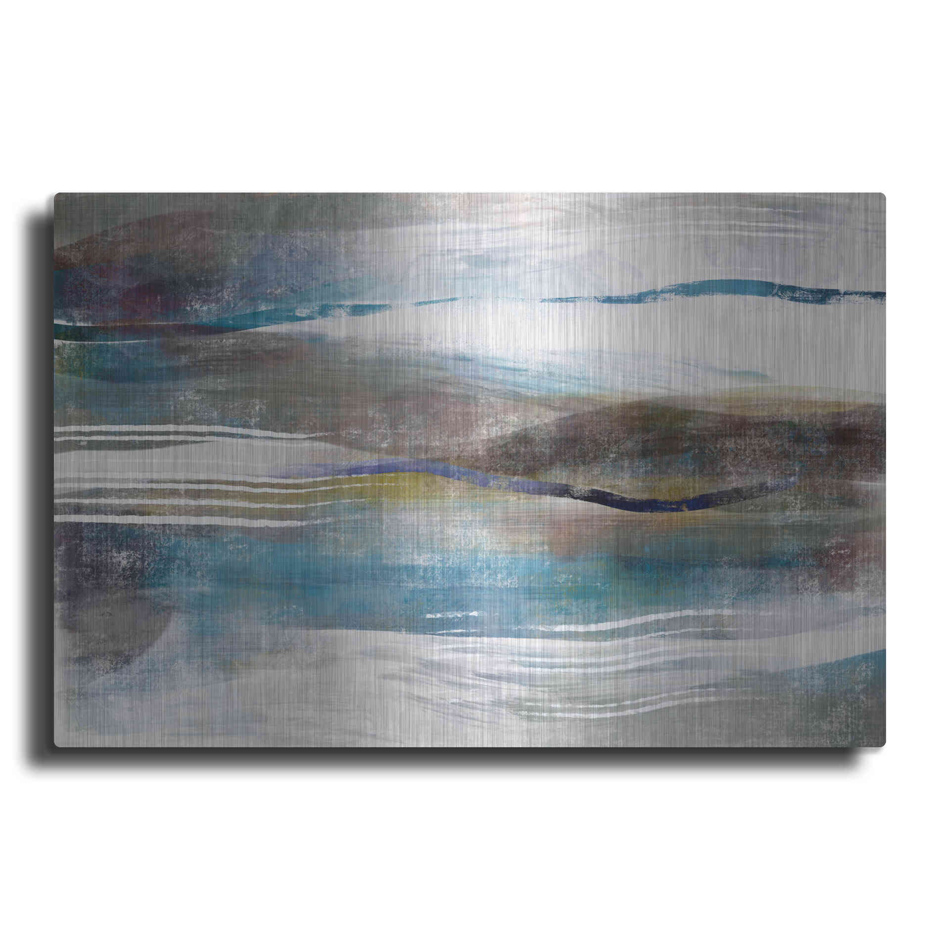 Luxe Metal Art 'Sea And Sand' by Delores Naskrent Metal Wall Art