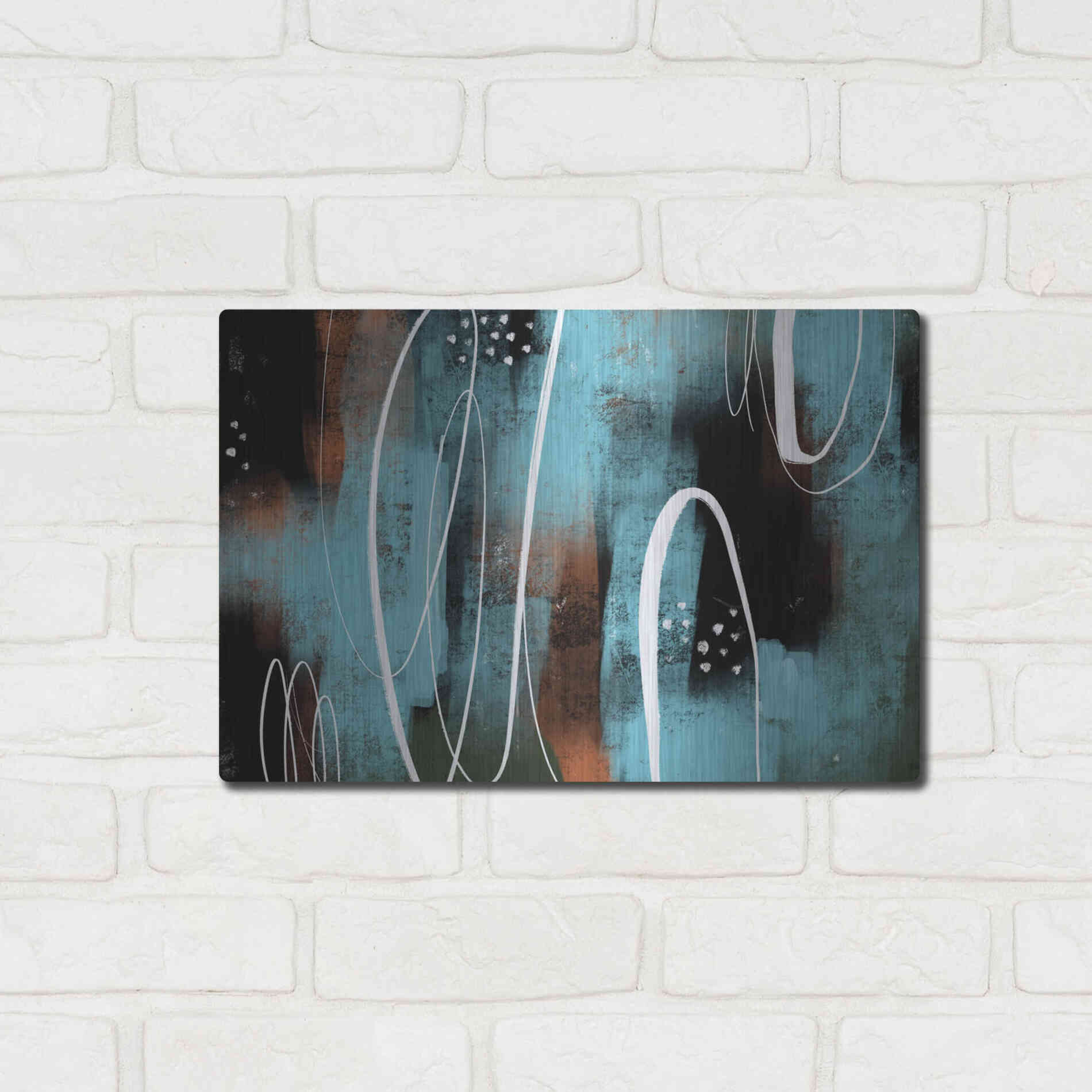 Luxe Metal Art 'Aged Iron' by Delores Naskrent Metal Wall Art,16x12