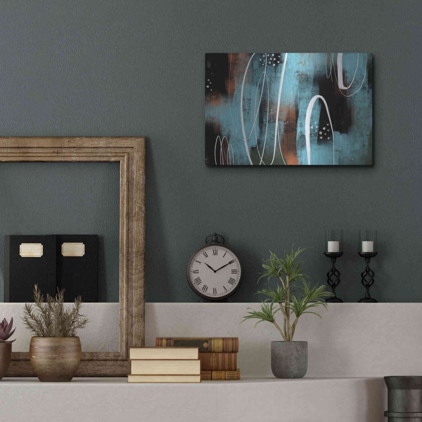 Luxe Metal Art 'Aged Iron' by Delores Naskrent Metal Wall Art,16x12