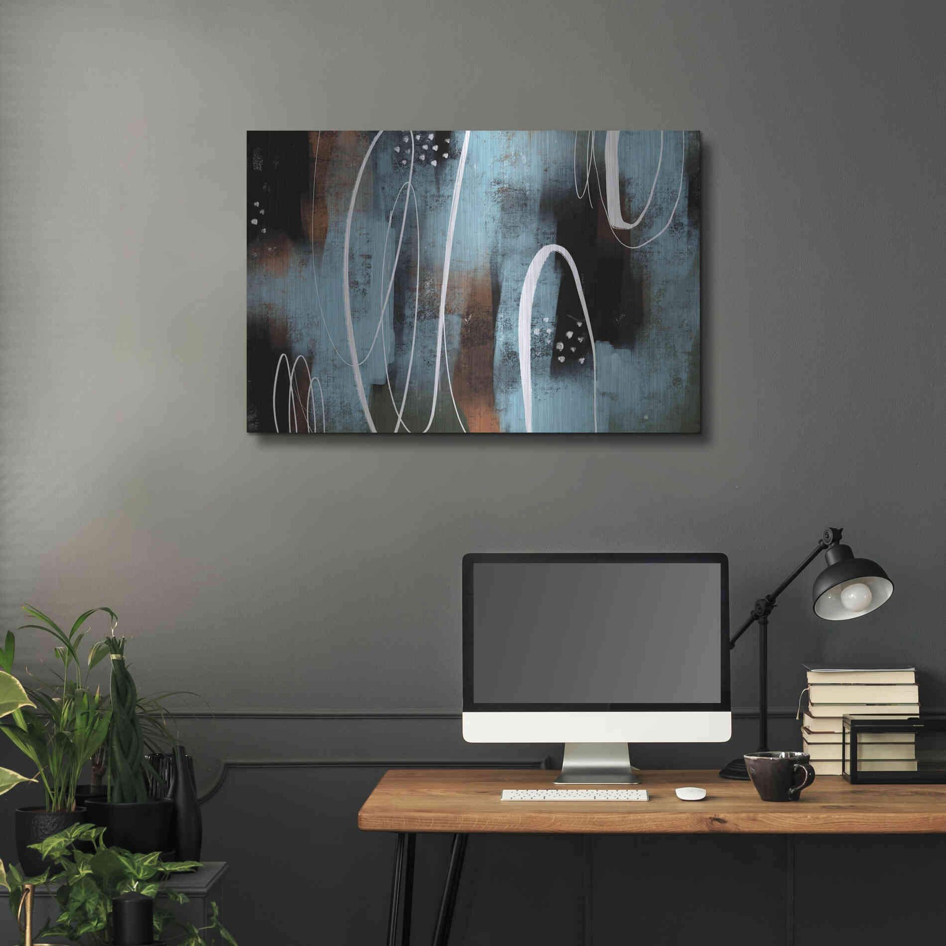 Luxe Metal Art 'Aged Iron' by Delores Naskrent Metal Wall Art,36x24