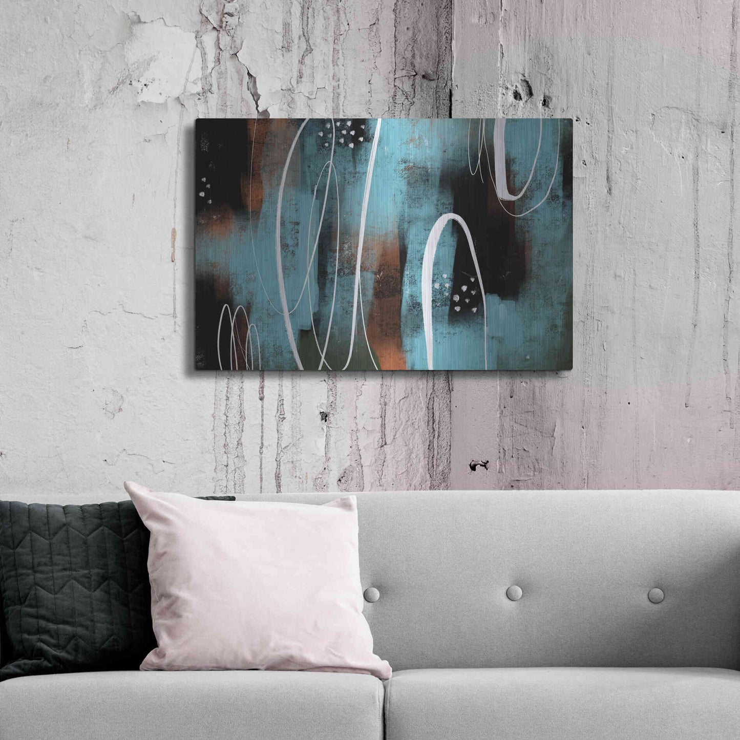 Luxe Metal Art 'Aged Iron' by Delores Naskrent Metal Wall Art,36x24