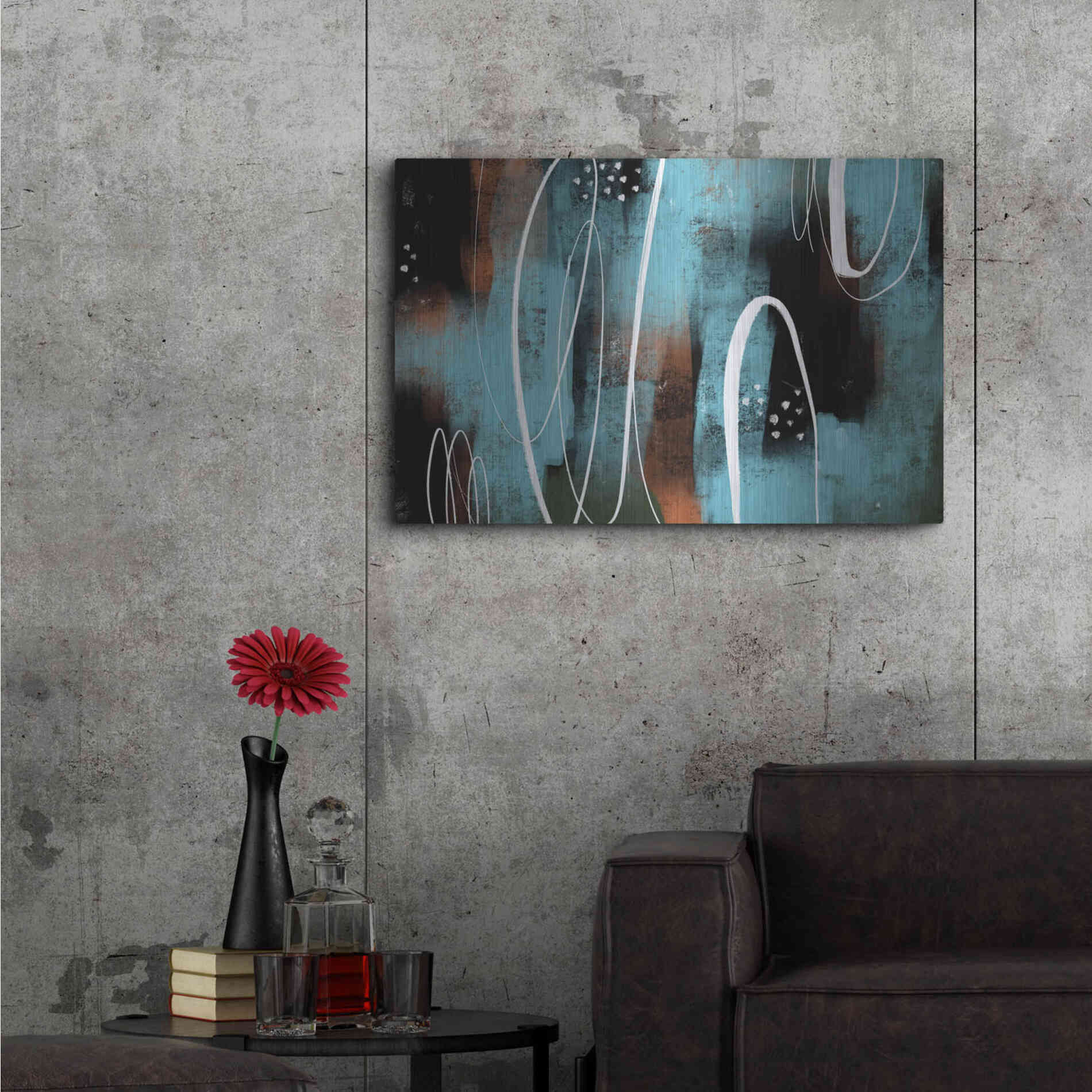 Luxe Metal Art 'Aged Iron' by Delores Naskrent Metal Wall Art,36x24