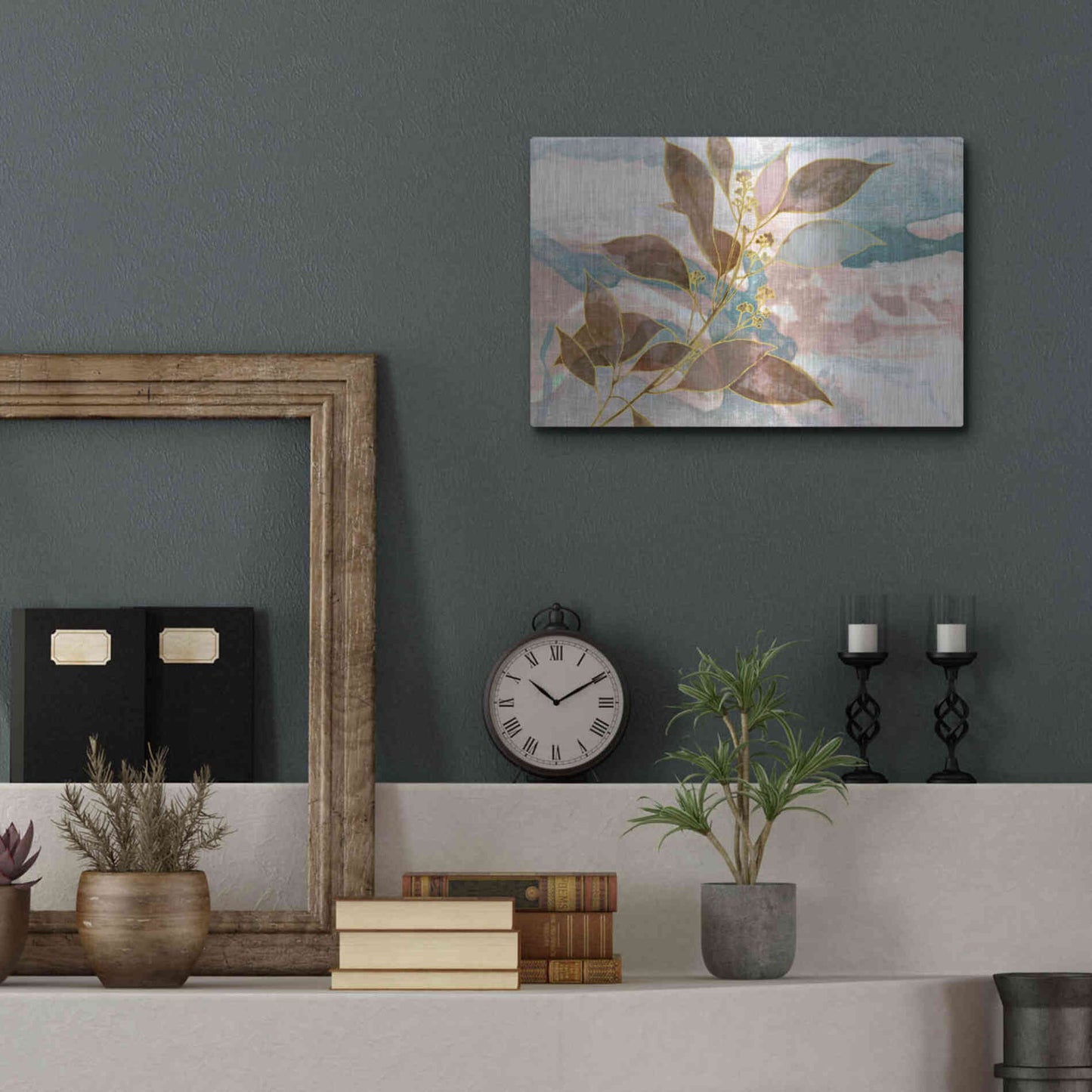 Luxe Metal Art 'Soft Breath' by Delores Naskrent Metal Wall Art,16x12
