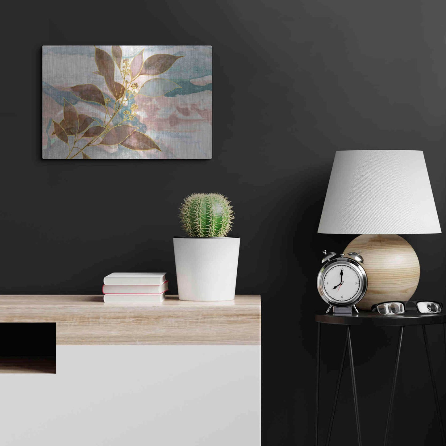 Luxe Metal Art 'Soft Breath' by Delores Naskrent Metal Wall Art,24x16