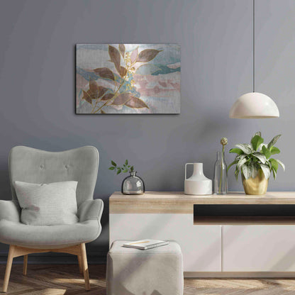 Luxe Metal Art 'Soft Breath' by Delores Naskrent Metal Wall Art,24x16
