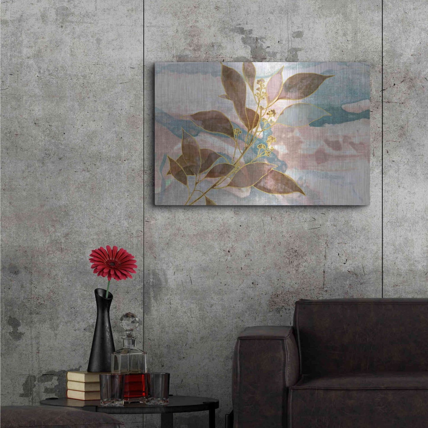Luxe Metal Art 'Soft Breath' by Delores Naskrent Metal Wall Art,36x24