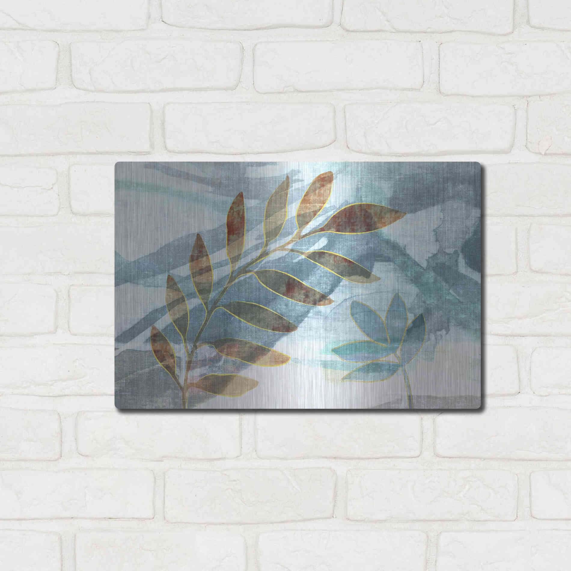 Luxe Metal Art 'Meadow Scent' by Delores Naskrent Metal Wall Art,16x12