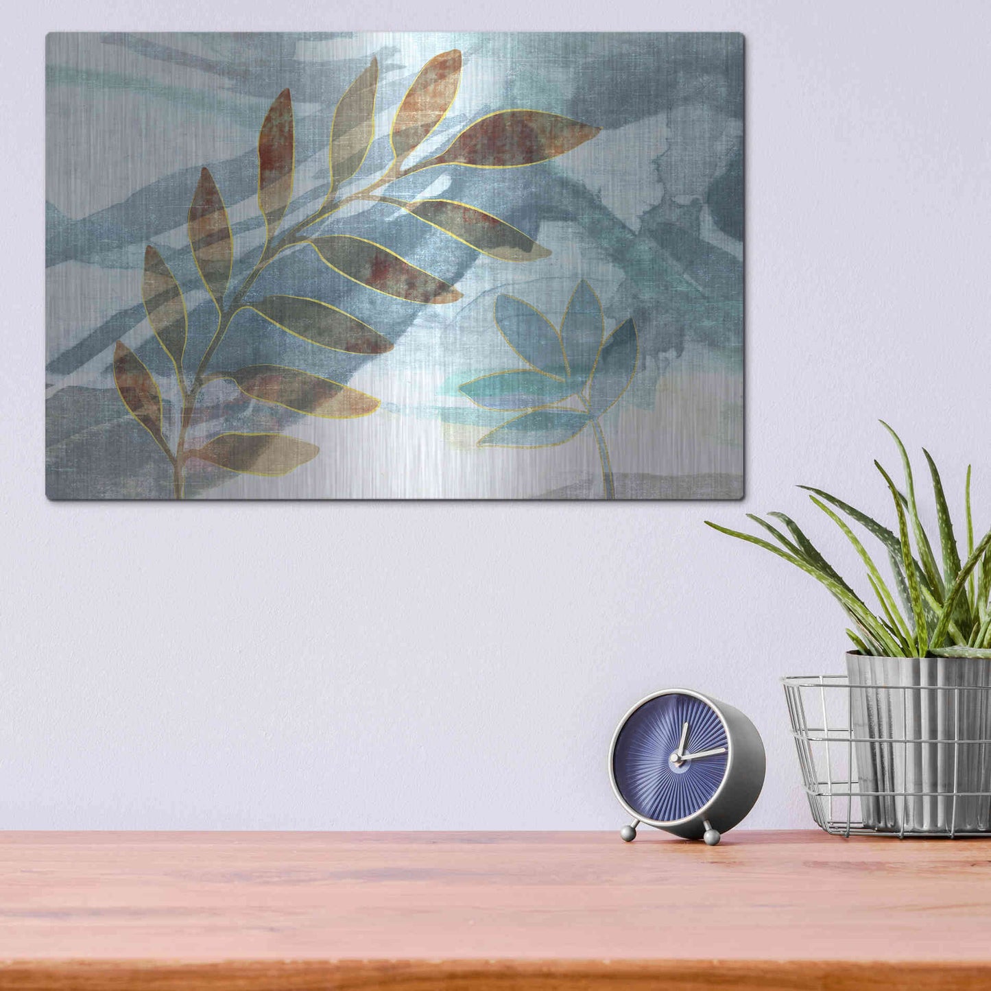 Luxe Metal Art 'Meadow Scent' by Delores Naskrent Metal Wall Art,16x12