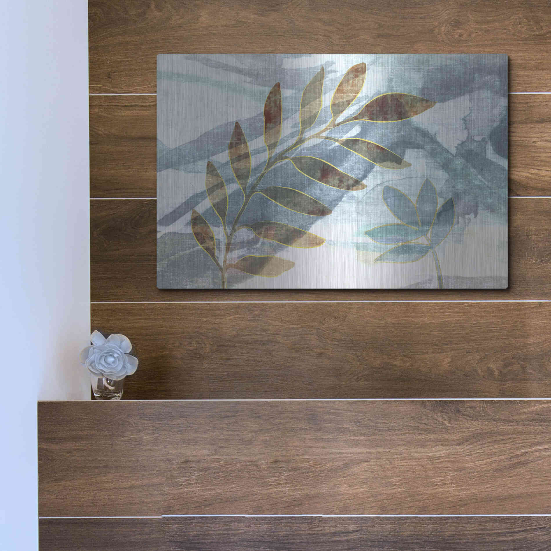 Luxe Metal Art 'Meadow Scent' by Delores Naskrent Metal Wall Art,16x12