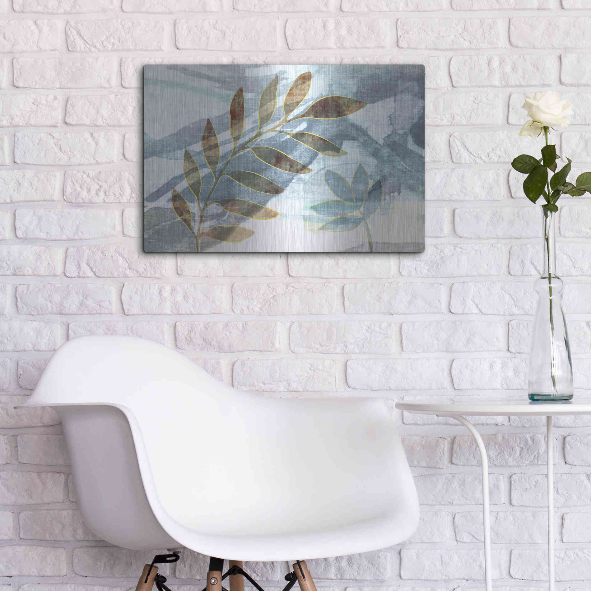 Luxe Metal Art 'Meadow Scent' by Delores Naskrent Metal Wall Art,24x16