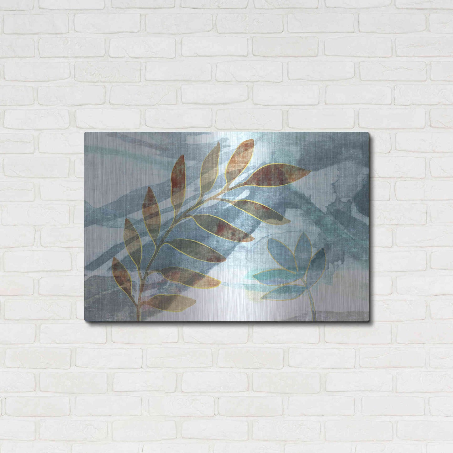 Luxe Metal Art 'Meadow Scent' by Delores Naskrent Metal Wall Art,36x24