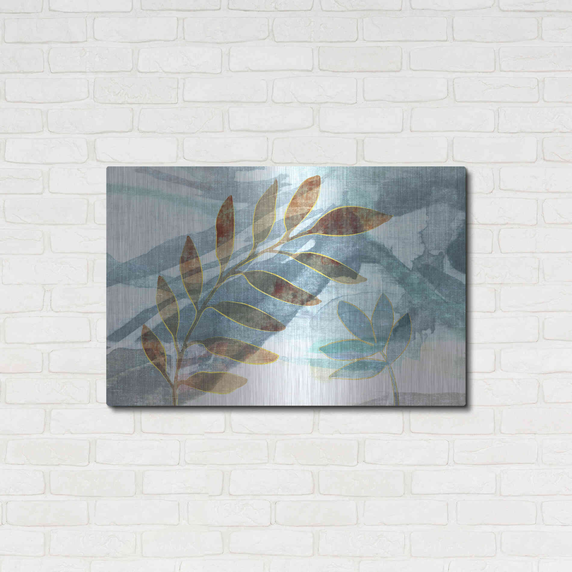 Luxe Metal Art 'Meadow Scent' by Delores Naskrent Metal Wall Art,36x24