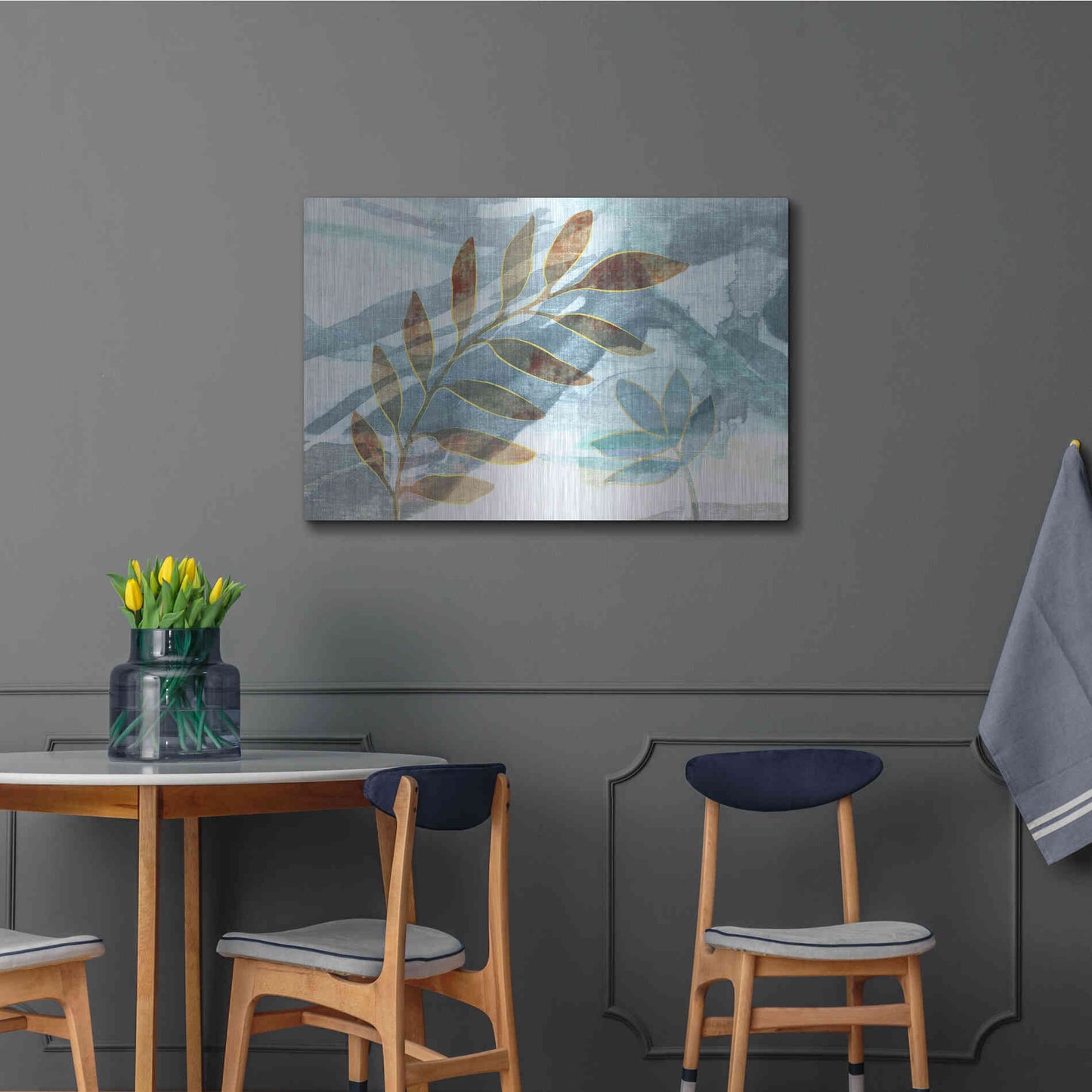 Luxe Metal Art 'Meadow Scent' by Delores Naskrent Metal Wall Art,36x24