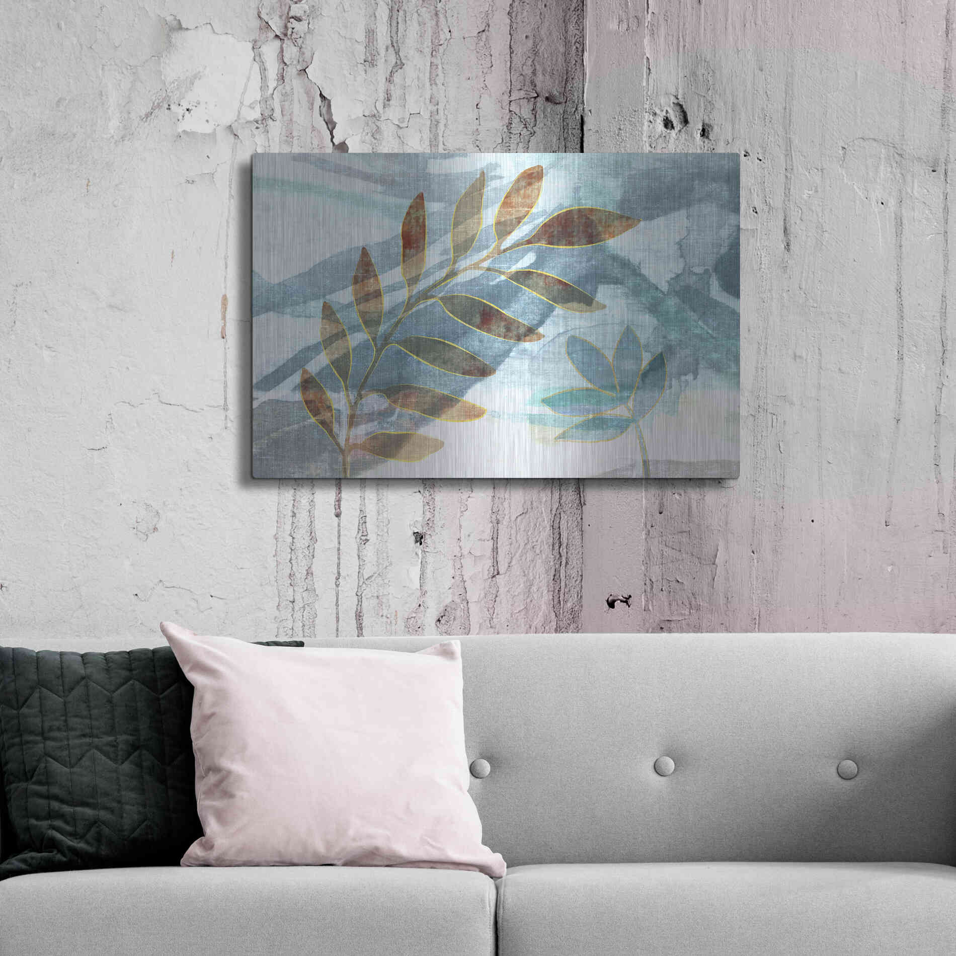 Luxe Metal Art 'Meadow Scent' by Delores Naskrent Metal Wall Art,36x24