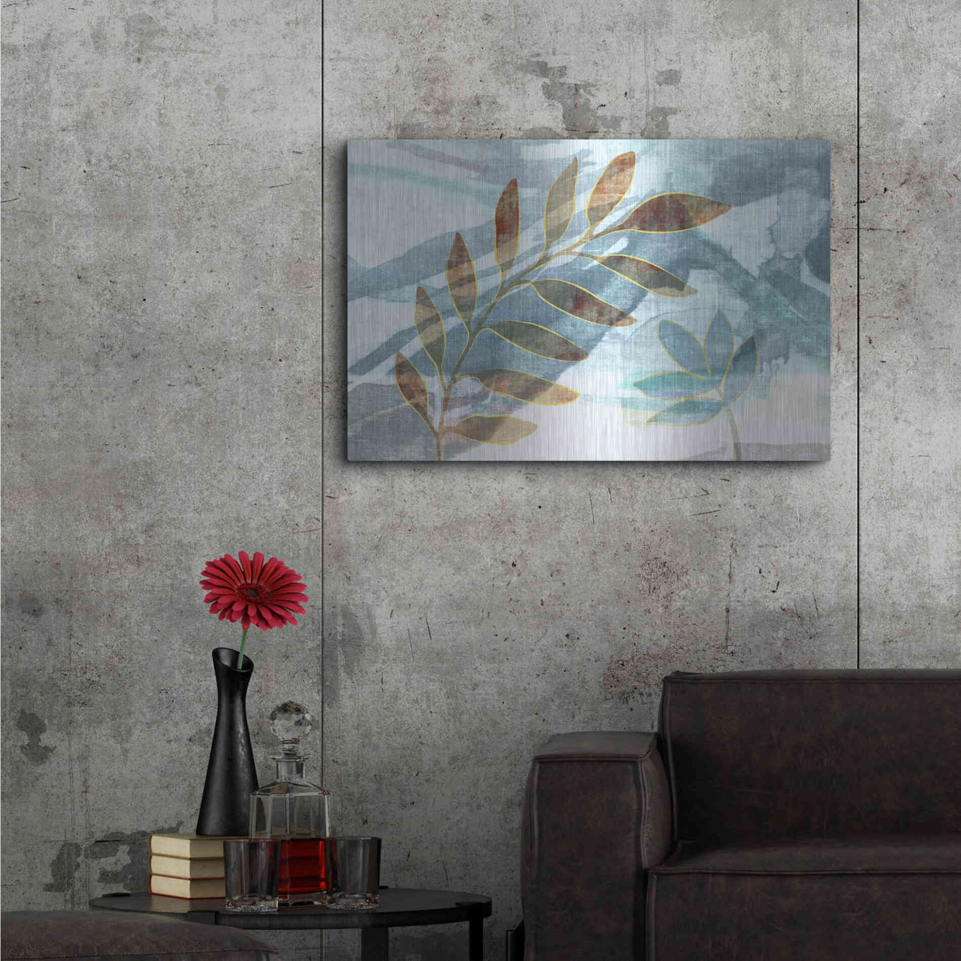 Luxe Metal Art 'Meadow Scent' by Delores Naskrent Metal Wall Art,36x24
