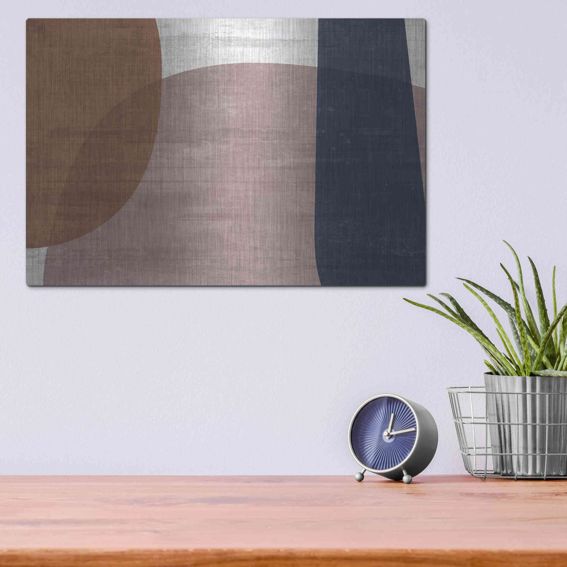 Luxe Metal Art 'Reactive Fuse' by Delores Naskrent Metal Wall Art,16x12