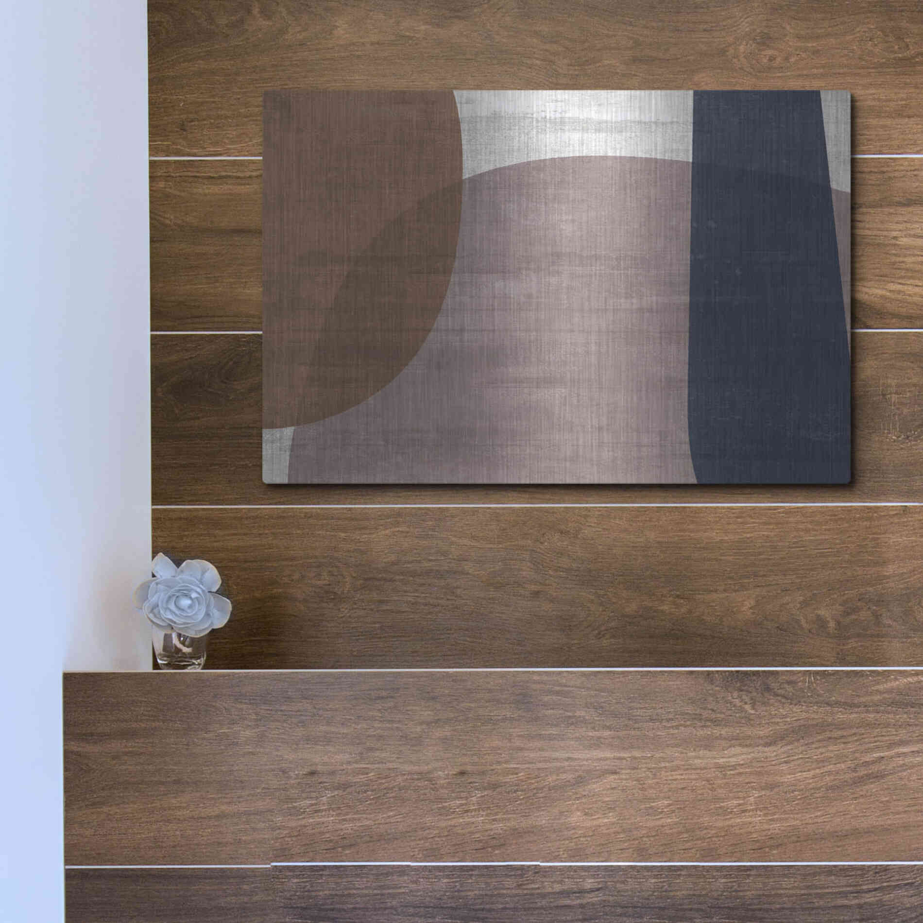 Luxe Metal Art 'Reactive Fuse' by Delores Naskrent Metal Wall Art,16x12