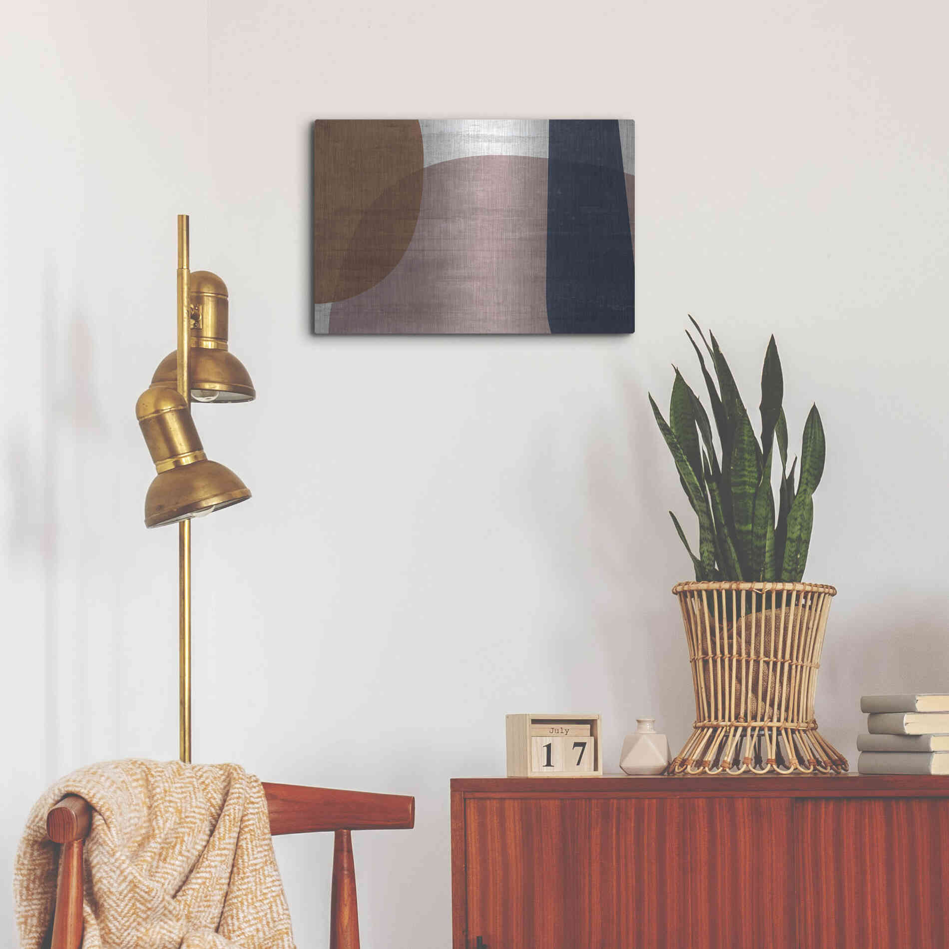 Luxe Metal Art 'Reactive Fuse' by Delores Naskrent Metal Wall Art,24x16