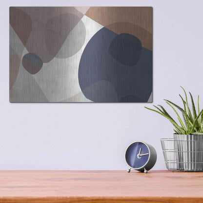 Luxe Metal Art 'Course Mortar' by Delores Naskrent Metal Wall Art,16x12