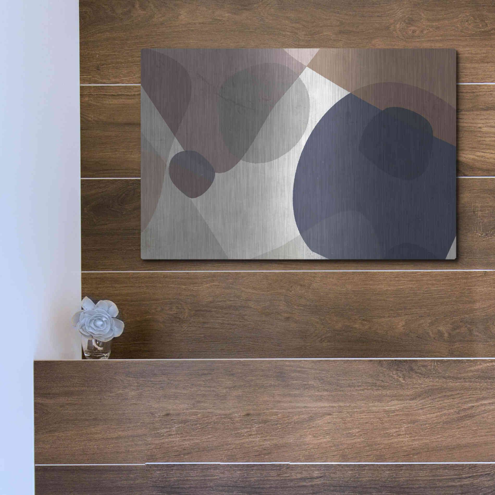 Luxe Metal Art 'Course Mortar' by Delores Naskrent Metal Wall Art,16x12