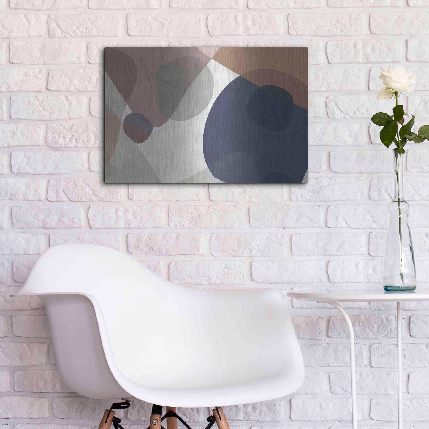 Luxe Metal Art 'Course Mortar' by Delores Naskrent Metal Wall Art,24x16