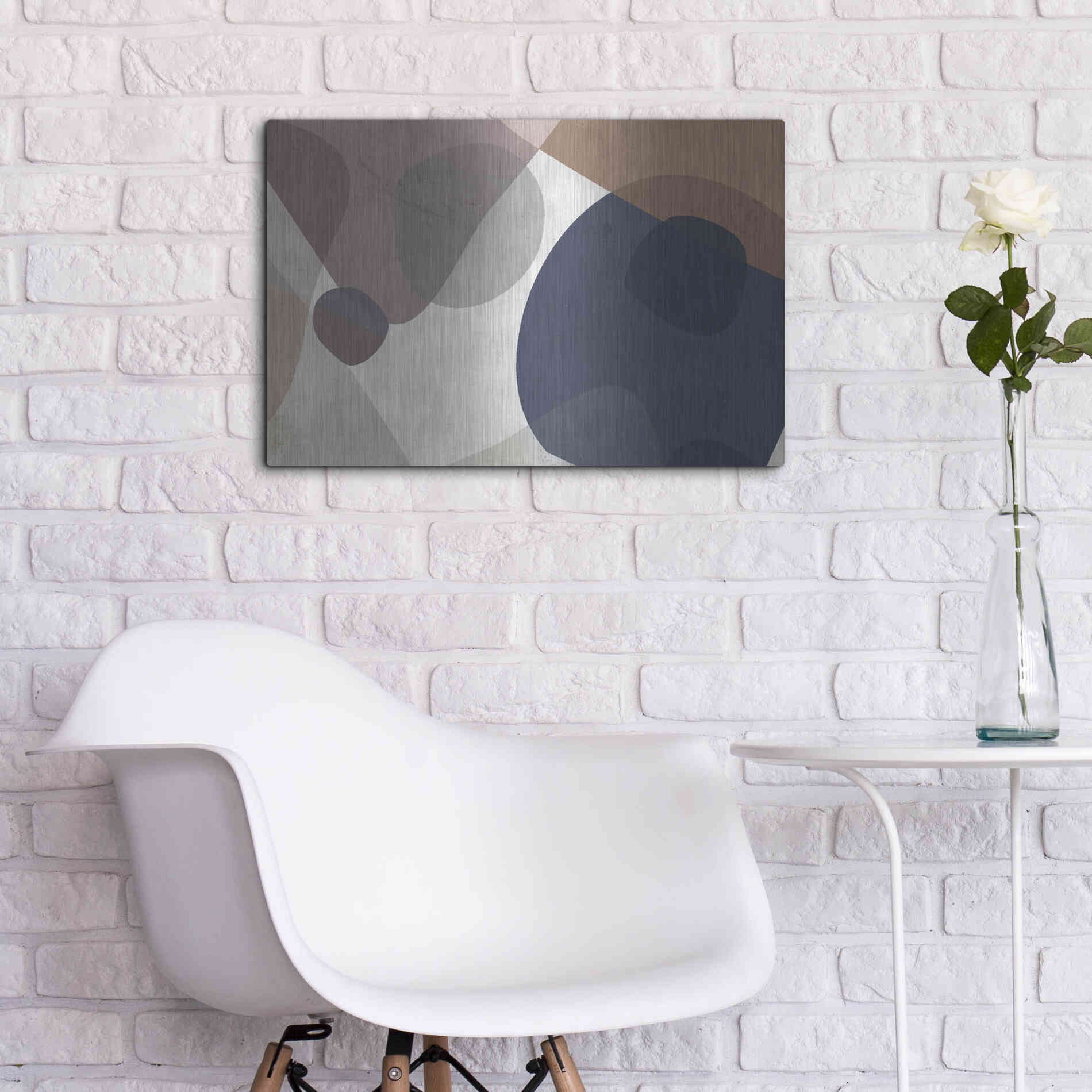 Luxe Metal Art 'Course Mortar' by Delores Naskrent Metal Wall Art,24x16