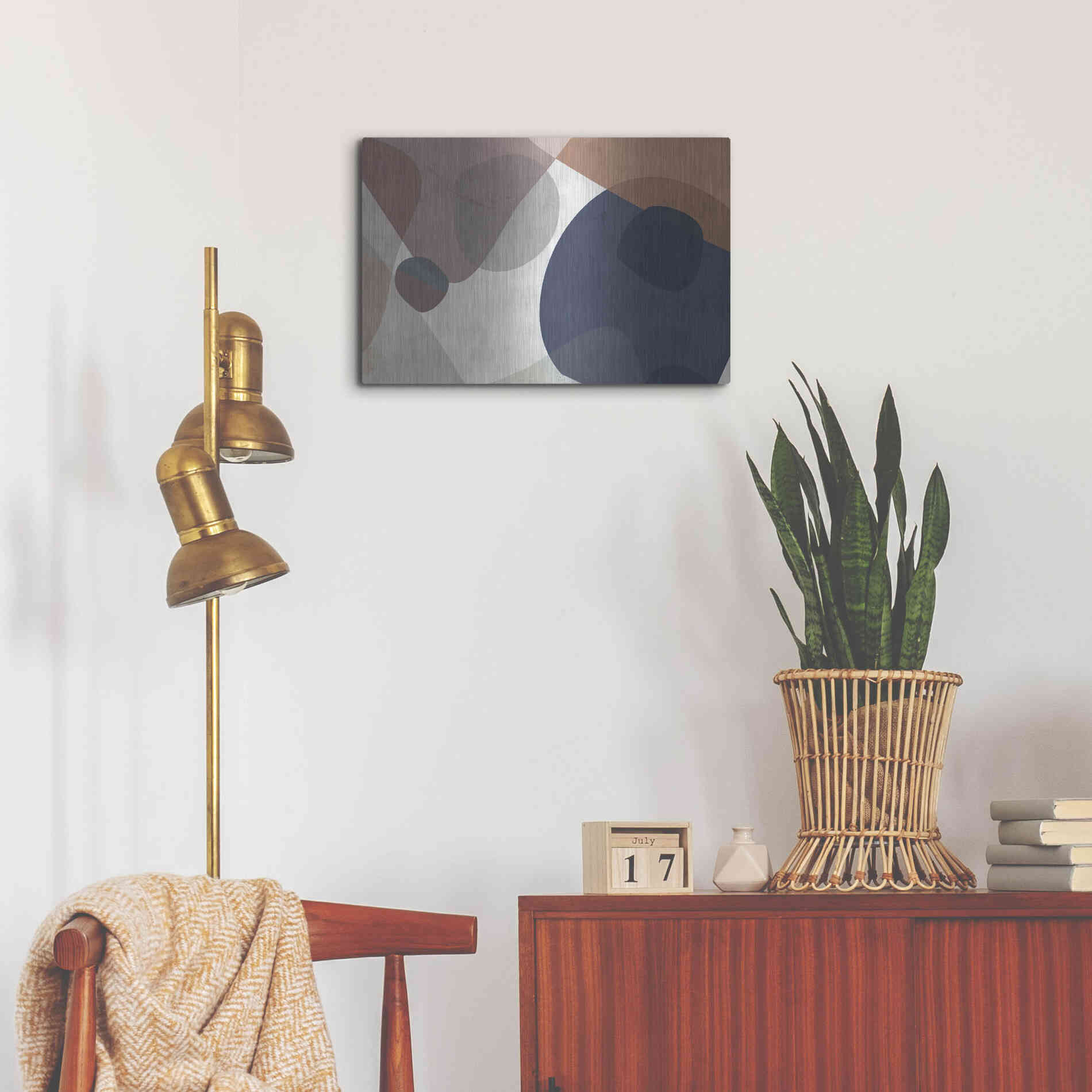 Luxe Metal Art 'Course Mortar' by Delores Naskrent Metal Wall Art,24x16