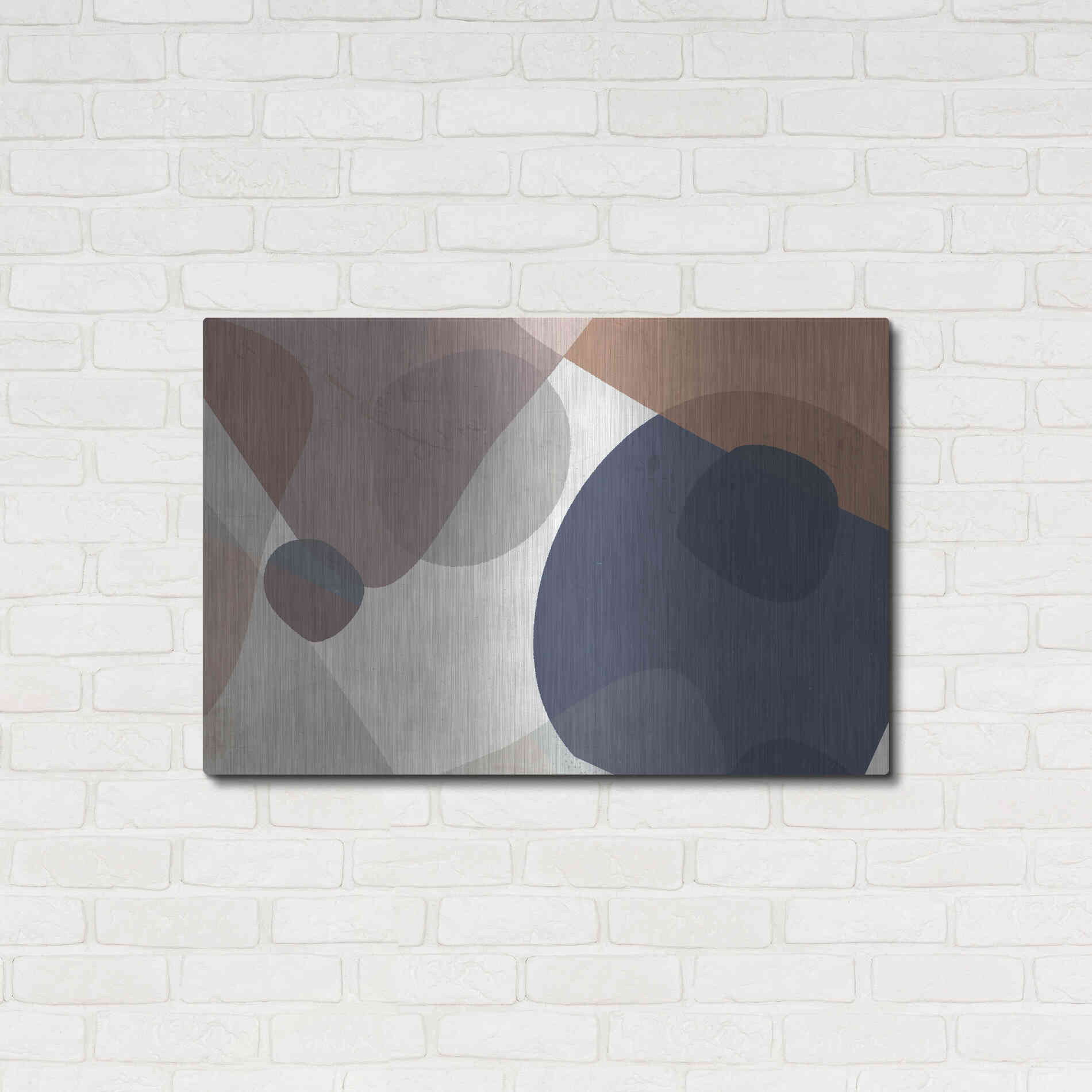 Luxe Metal Art 'Course Mortar' by Delores Naskrent Metal Wall Art,36x24