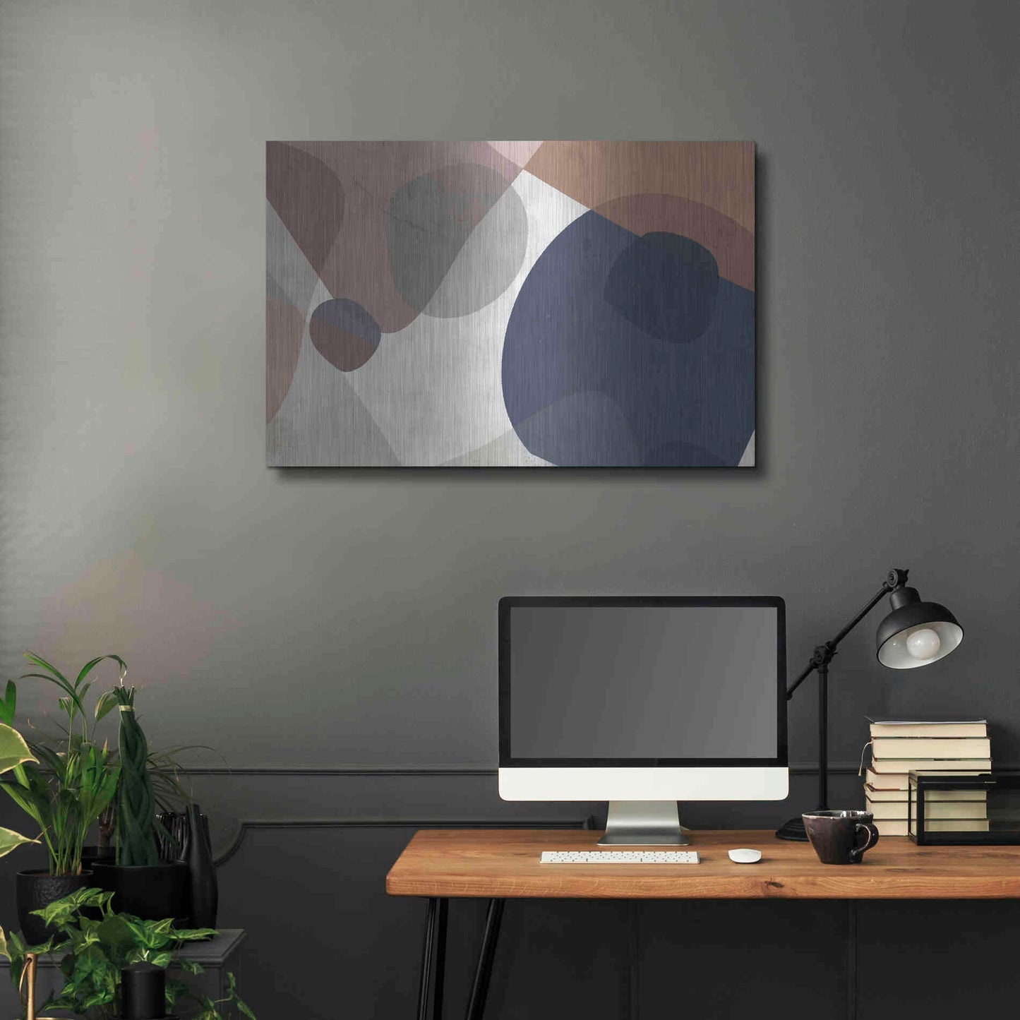 Luxe Metal Art 'Course Mortar' by Delores Naskrent Metal Wall Art,36x24