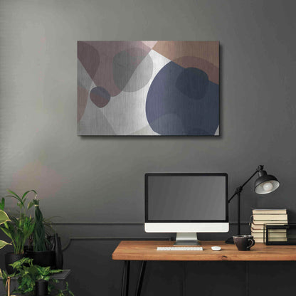 Luxe Metal Art 'Course Mortar' by Delores Naskrent Metal Wall Art,36x24